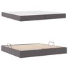 vidaXL Opbergbed met matras met matras Grijs 200 x 200 cm Nep Leer