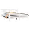 vidaXL Bedframe met hoofdbord massief hout wit 200x200 cm