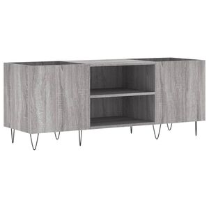vidaXL Platenkast 121x38x48 cm bewerkt hout grijs sonoma eikenkleurig