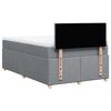vidaXL Boxspring met matras stof lichtgrijs 120x200 cm