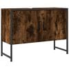 vidaXL Wastafelkast 80x33x60 cm bewerkt hout gerookt eikenkleurig