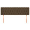 vidaXL Hoofdbord met randen 163x16x78/88 cm stof donkerbruin