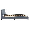 vidaXL Bedframe zonder matras "Hanko" 200x200 cm fluweel donkergrijs