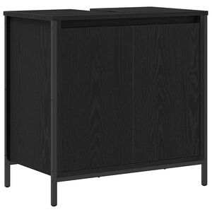 vidaXL Badkamerkast wastafelmeubel 60x34,5x60 cm zwart