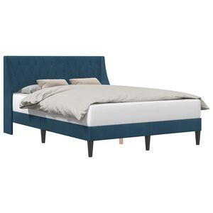 vidaXL Bedframe met hoofdeinde Blauw 120 x 190 cm Fluweel