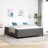 vidaXL Boxspringbed Lichtgrijs en wit. 180 x 200 cm Katoen Stof