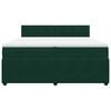 vidaXL Boxspring met matras fluweel donkergroen 200x200 cm