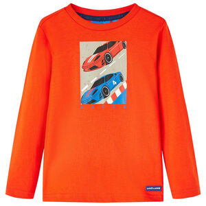 vidaXL Kindershirt met lange mouwen 104 felroranje