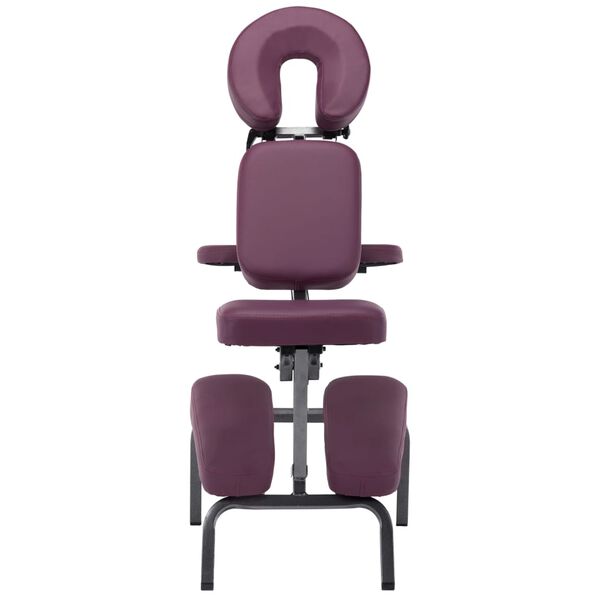 vidaXL Massagestoel 122x81x48 cm kunstleer bordeauxrood