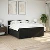 vidaXL Boxspring met matras stof zwart 200x200 cm