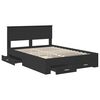 vidaXL Bedframe met hoofdeinde Zwart 160 x 200 cm Bewerkt hout