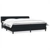 vidaXL Boxspring met matrassen fluweel zwart 180x210 cm
