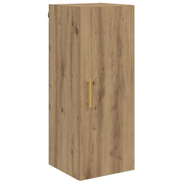 vidaXL Wandkast Artisan Eiken 34,5 x 34 x 90 cm Bewerkt hout