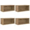 vidaXL CD Opslag Rek 4 st Artisanaal eiken 40 x 17 x 17 cm