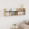 vidaXL Tijdschrift Rek Sonoma Eiken 100 x 12 x 30 cm Bewerkt hout