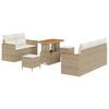 vidaXL Tuinbankenset 8 st Beige poly rattan