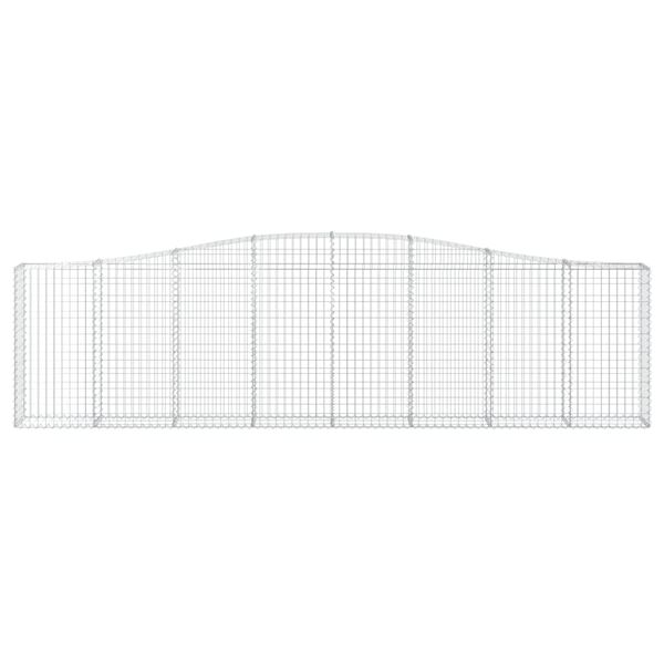 vidaXL Schanskorven 3 st gewelfd 400x30x100/120 cm ijzer