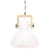 vidaXL Hanglamp industrieel rond 25 W E27 30 cm wit