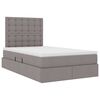 vidaXL Opslag bed met matras met opslag Taupe 120 x 200 cm Nep Leer