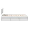 vidaXL Bedframe met hoofdeinde Wit 140 x 200 cm Bewerkt hout