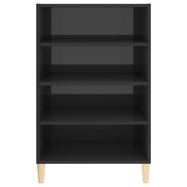 vidaXL Dressoir 57x35x90 cm bewerkt hout hoogglans grijs