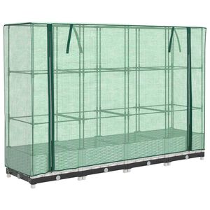 vidaXL Plantenbak verhoogd met kashoes 160x40x123 cm rattanlook