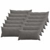 vidaXL Kussensloop 12 st HEERLEN Donkergrijs 40 x 80 cm corduroy