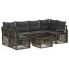 vidaXL Tuinbankenset 7 st Grijs poly rattan