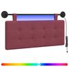 vidaXL Hangend hoofdbord Met LED-verlichting Wijnrood Stof