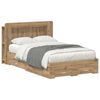 vidaXL Bedframe met opslag Artisanaal eiken 120 x 190 cm Bewerkt hout