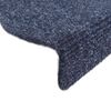 vidaXL Trapmatten Zelfklevend 20 stuks 56x17x3 cm Blauw Halfrond