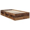 vidaXL Bedframe met hoofdeinde Oudhout 100 x 200 cm Bewerkt hout