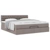 vidaXL Ottoman bed met matras 160x200cm stof taupe