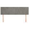 vidaXL Hoofdbord met randen 147x16x78/88 cm fluweel lichtgrijs