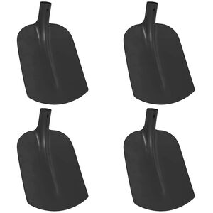 vidaXL Schep Hoofd 4 pcs Zwart 34,5 x 24 cm Gepoedercoat staal