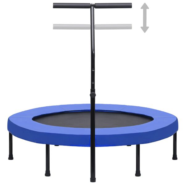 vidaXL Fitnesstrampoline met handgreep en veiligheidsmat 122 cm