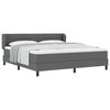 vidaXL Boxspringbed met matras Donkergrijs 180 x 200 cm Stof