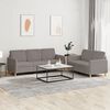 vidaXL 2-delige Loungeset met kussens stof taupe