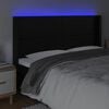 vidaXL Hoofdbord LED 183x16x118/128 cm kunstleer zwart