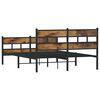 vidaXL Bedframe zonder matras metaal gerookt eikenkleurig 140x190 cm