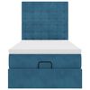 vidaXL Ottoman bed met matrassen 90x190cm fluweel donkerblauw