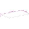 vidaXL Tafelblad rechthoekig 110x60x2,5 cm massief ruw mangohout