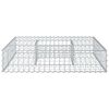 vidaXL Gabion Verhoogd Bed Zilver 100 x 100 x 20 cm