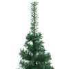 vidaXL Hoek Kunstkerstboom met 300 LED Groen 240 cm PVC en Metaal