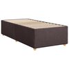 vidaXL Boxspring met matras stof donkerbruin 90x200 cm