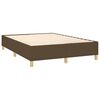 vidaXL Boxspring met matras en LED stof donkerbruin 140x190 cm