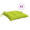 vidaXL Stoelkussens 2 st 40x40x7 cm oxford stof heldergroen