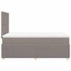 vidaXL Boxspring met matras stof taupe 120x190 cm