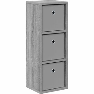 vidaXL Dressoir met lade Grijs Sonoma 25,5 x 22 x 69,5 cm