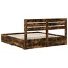 vidaXL Bedframe met lade met hoofdeinde met opslag Bewerkt hout